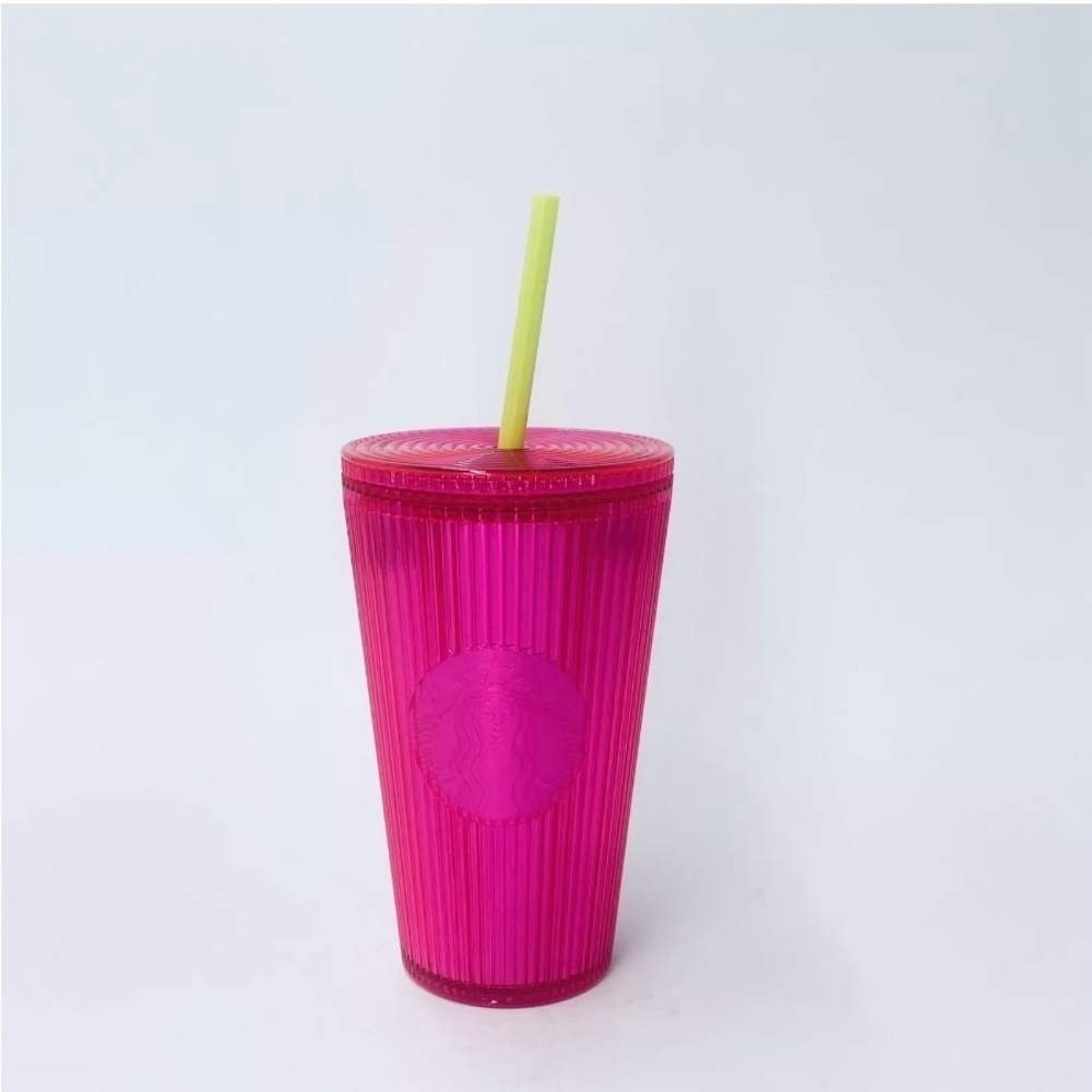 NWT Starbucks Pink Tumbler with Straw